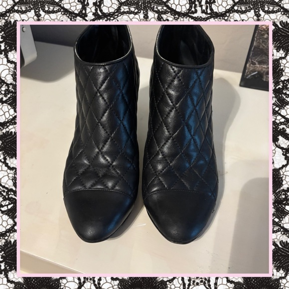 CHANEL Black Quilted Ankle Booties - Picture 3 of 6